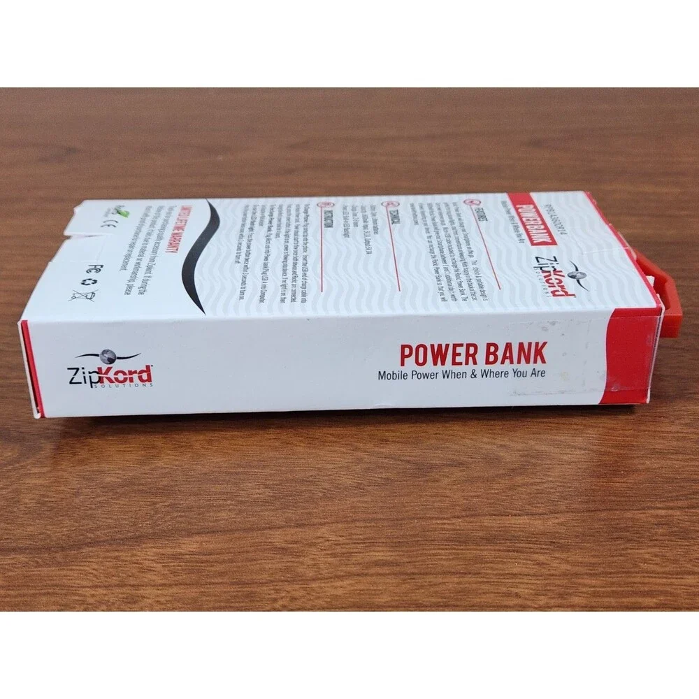 ZipKord Rockz External Power Bank 3600 mAh New Tested Working